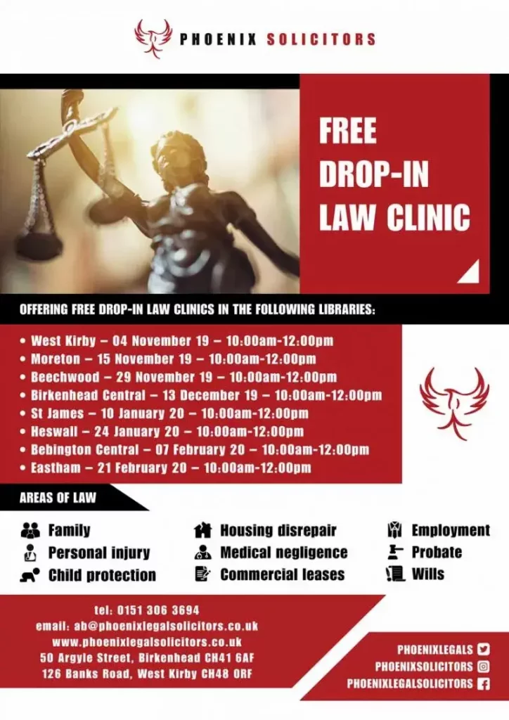 Free drop in law clinic