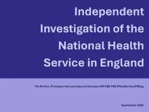 Independent investigation of the NHS report