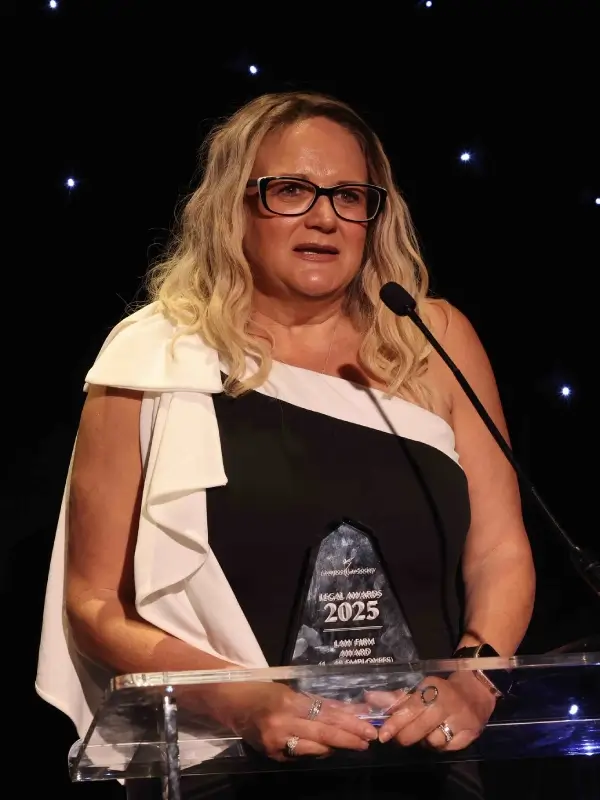 Director Alisha Butler at the Liverpool Law Society Awards